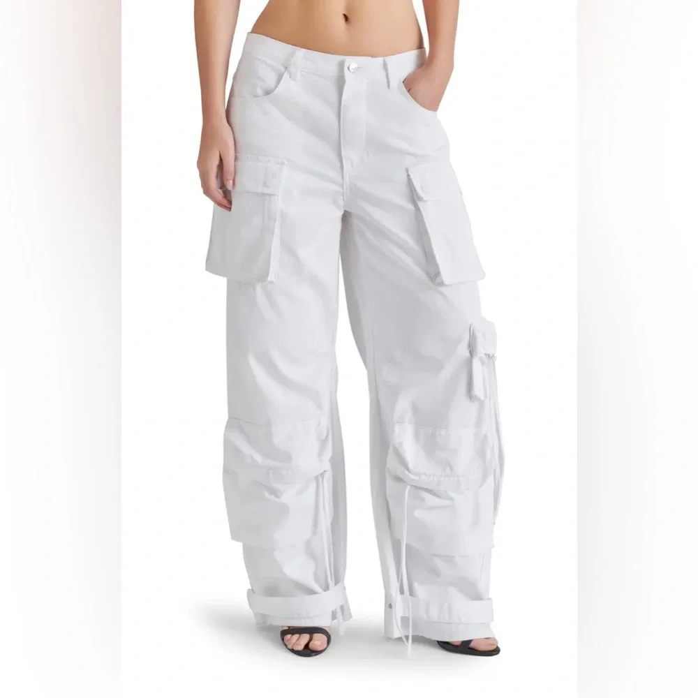 Steven Madden Duo White Cargo Pants Backstreet Boys - Picture 2 of 8